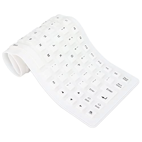 Roll-up Silicone Keyboard - 85 Keys USB Wired White