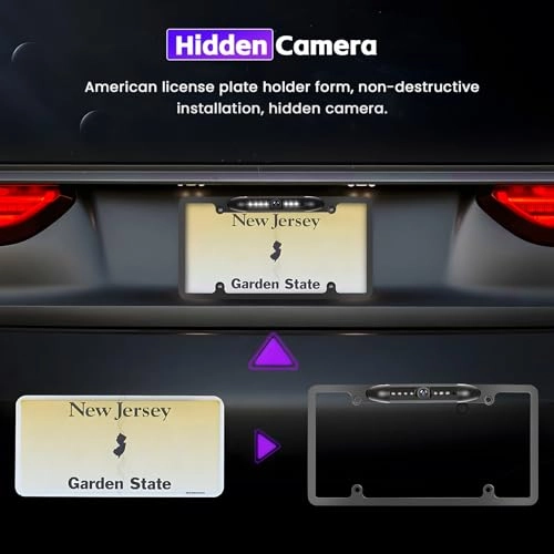 License Plate Frame Backup Camera - Night vision Wired 1920x1080