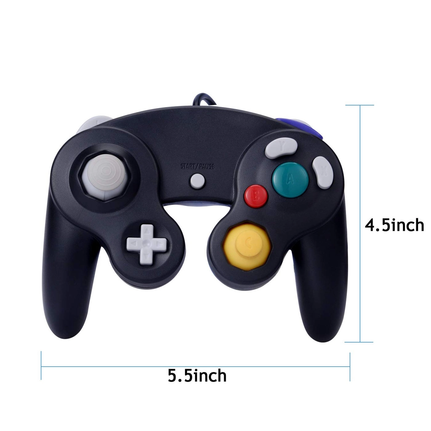 Classic Shock Joypad Wired Controller - Blue Pink Wii NGC Gamecube Game Cube Pack