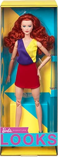 Barbie Looks - Curly Red Hair Color Block Outfit Ages 6+