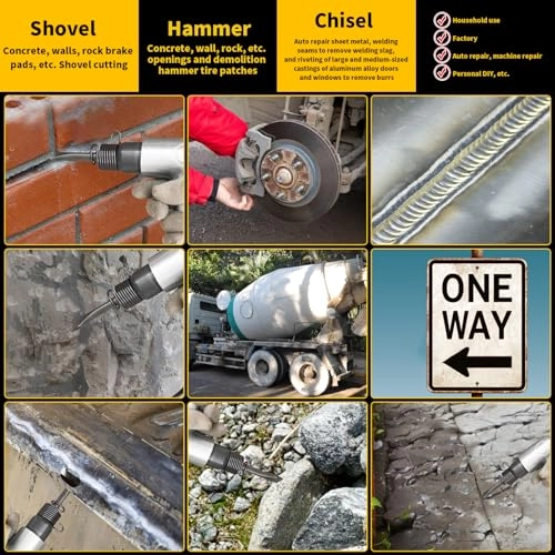 Air Hammer and Chisel Tool - 4500RPM 4 Chisels