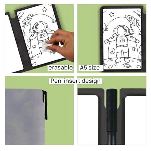 Reusable Whiteboard Notebook A5 - Blank 2 Pages