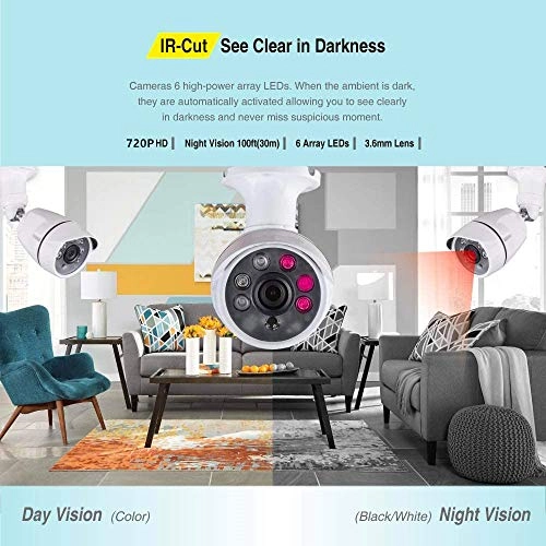 4CH Full HD Security Camera System - 4x 1.0MP 4 1080p