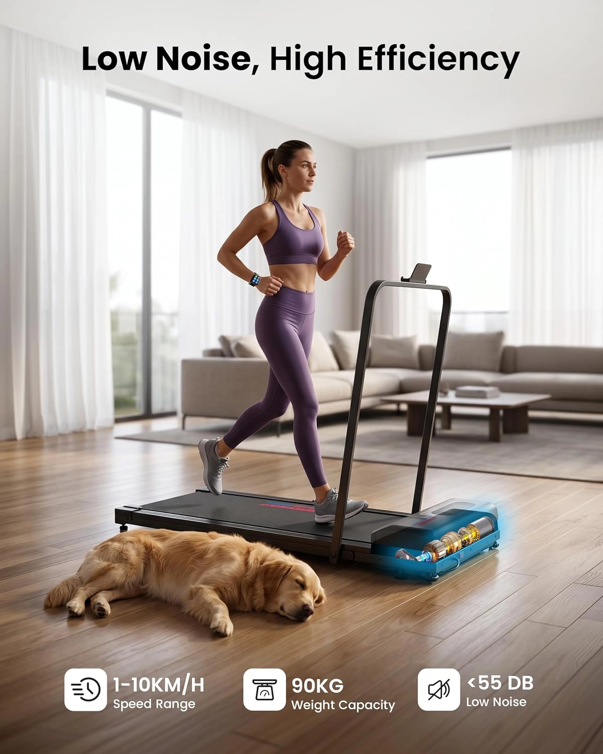 Walking Pad Treadmill - 430 × 1050 mm