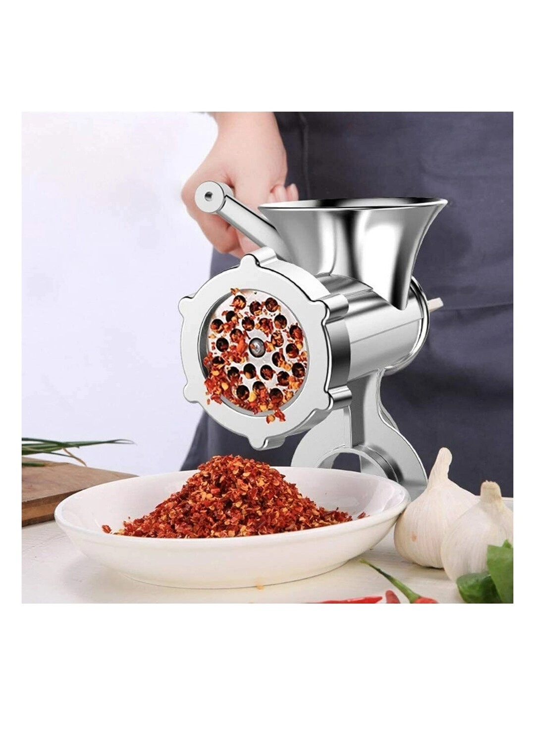 Manual Meat Grinder - Stainless Steel Suction Cup Base Clamp