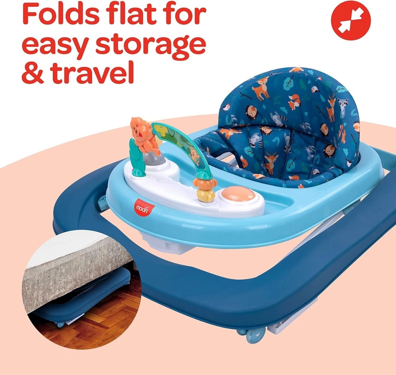 Stride Height Adjustable Walker - With Music