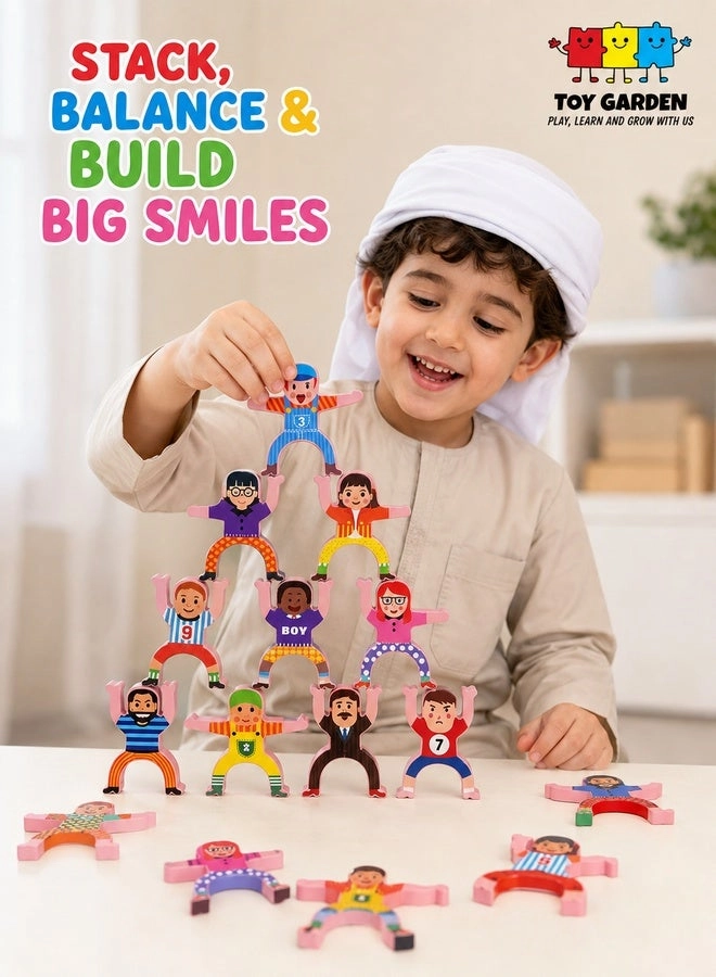 TOY GARDEN Wooden Stacking Toys - 20 pieces