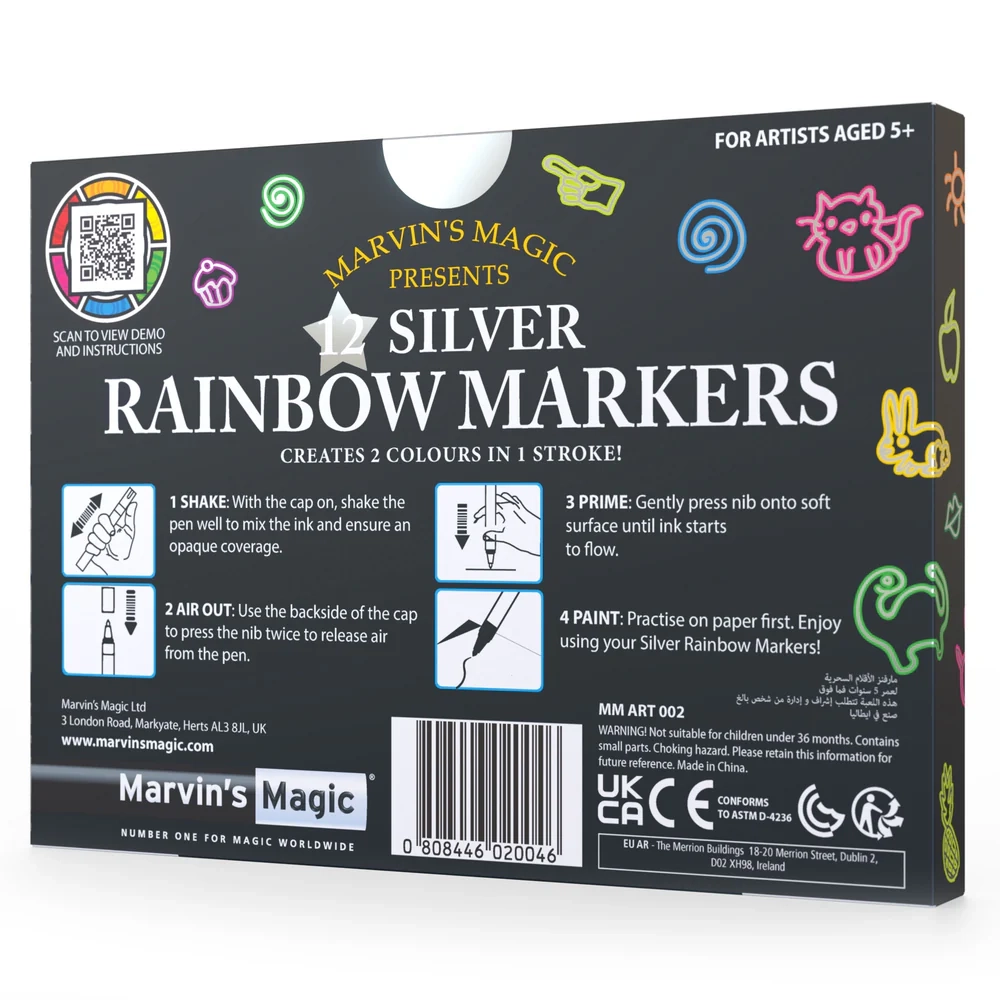 Silver Rainbow Markers