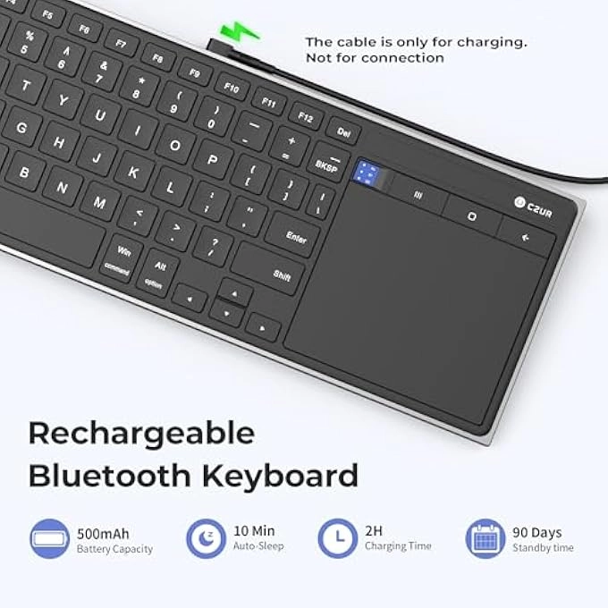 Rechargeable Bluetooth Keyboard - Wireless