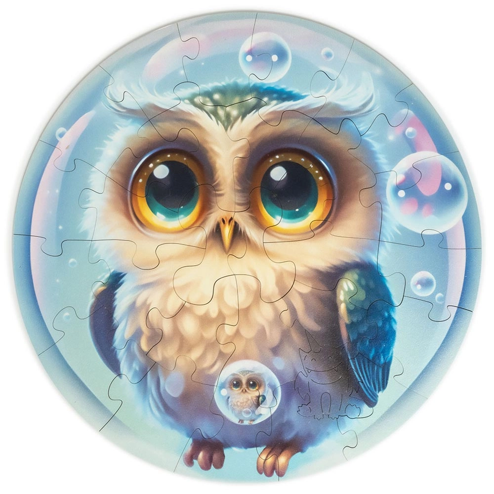 Owl Bubblezz Wooden Puzzle (4107390-Owl_Bubblezz) - 30 pcs