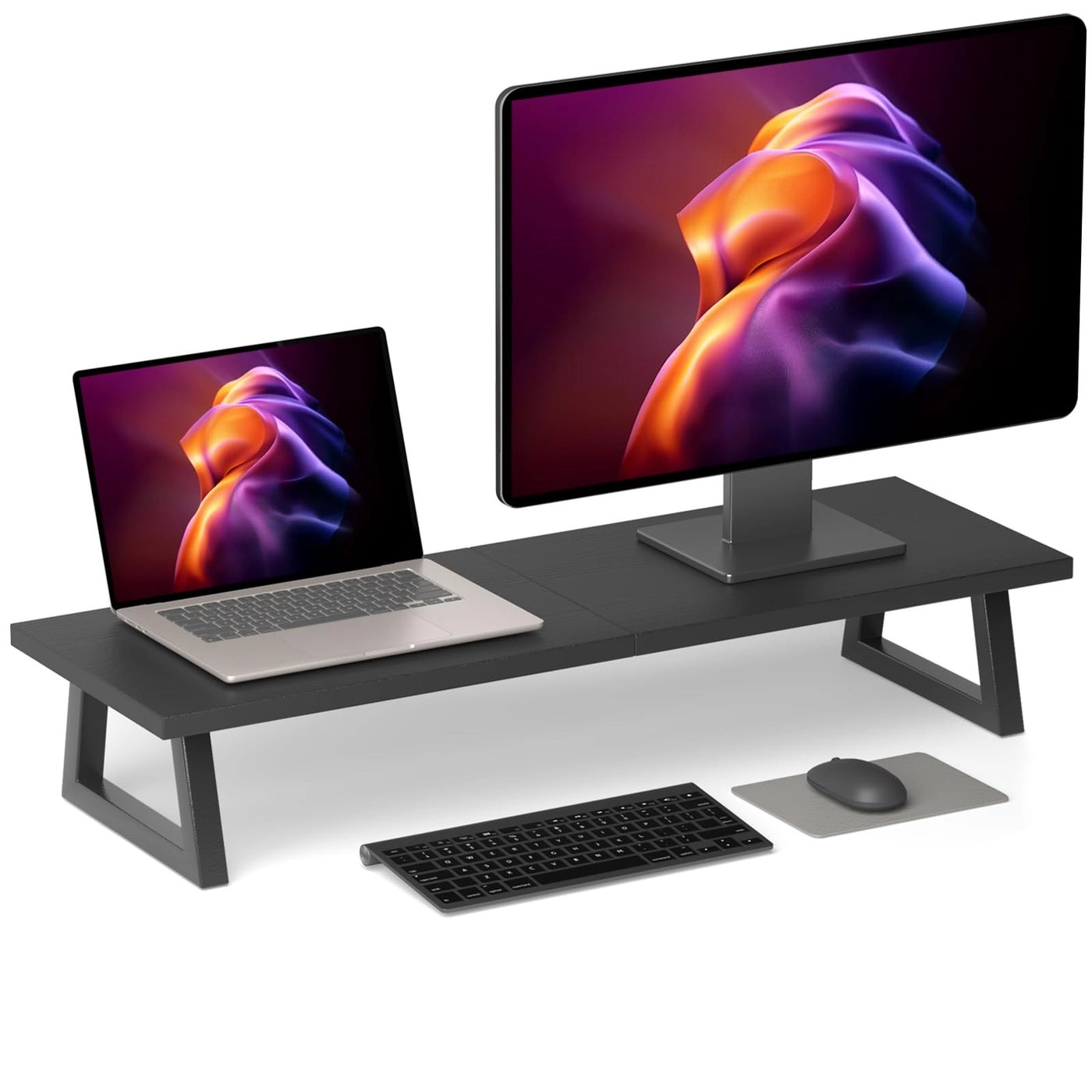 Dual Monitor Stand Riser - 2 Monitors 37 inch