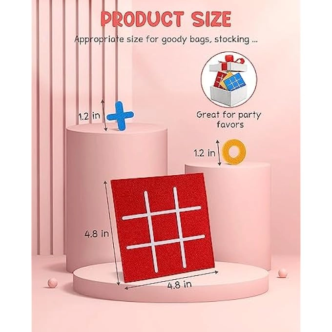 Tic Tac Toe Mini Board Game - 12 Pack