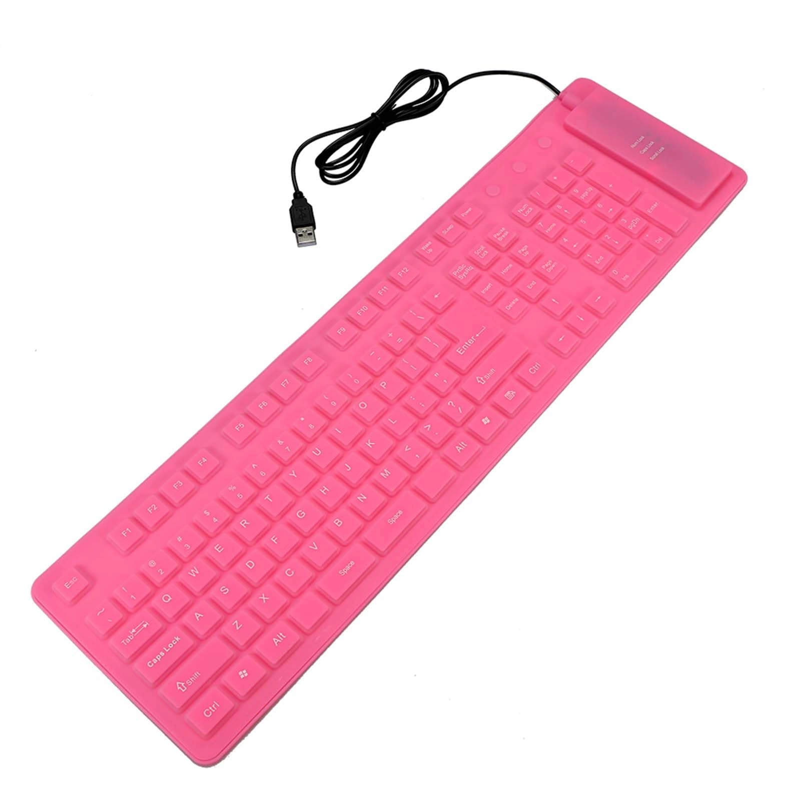 Morelian 108 Keys USB Silicone Flexible Foldable Keyboard - Wired