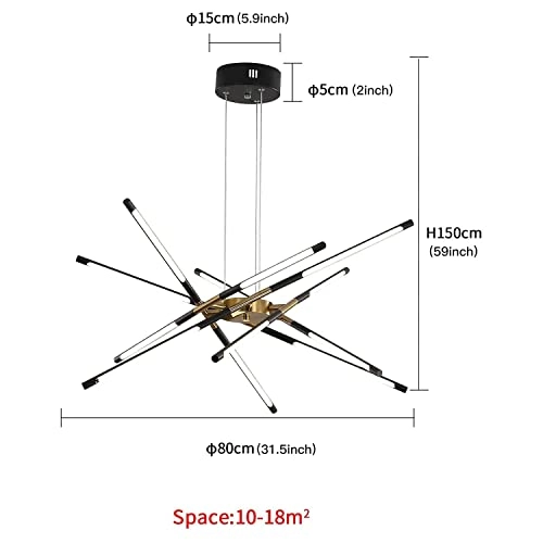 Modern Easy Chandeliers - 6/8/10/12 Lights Gold