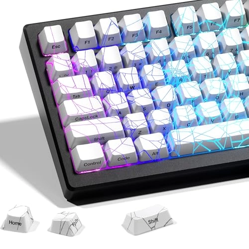 HITIME XVX Shine Through Keycaps - Side Print PBT 131 Keys