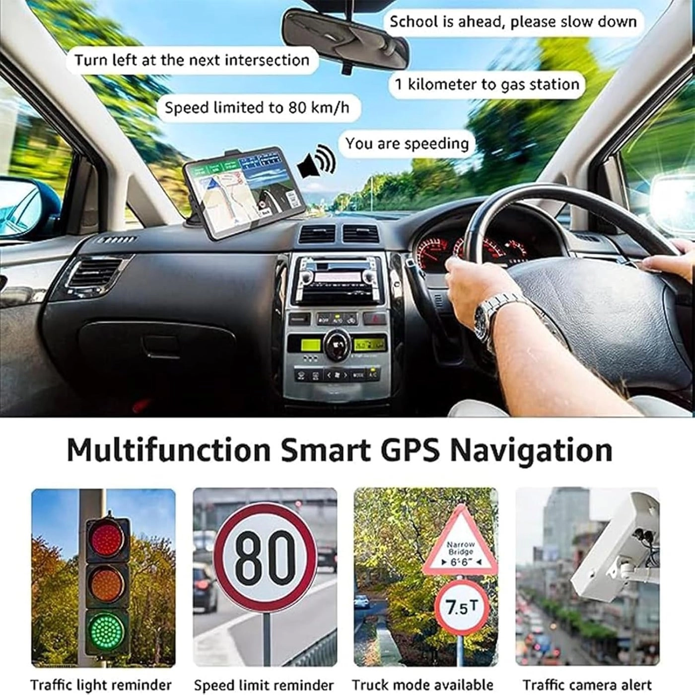 GPS Navigator - 7-Inch Touch Screen Free Lifetime Map Updates