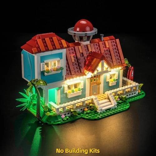 LED Light Set - Compatible with 43268 Lilo and Stitch Beach House USB cable and battery case