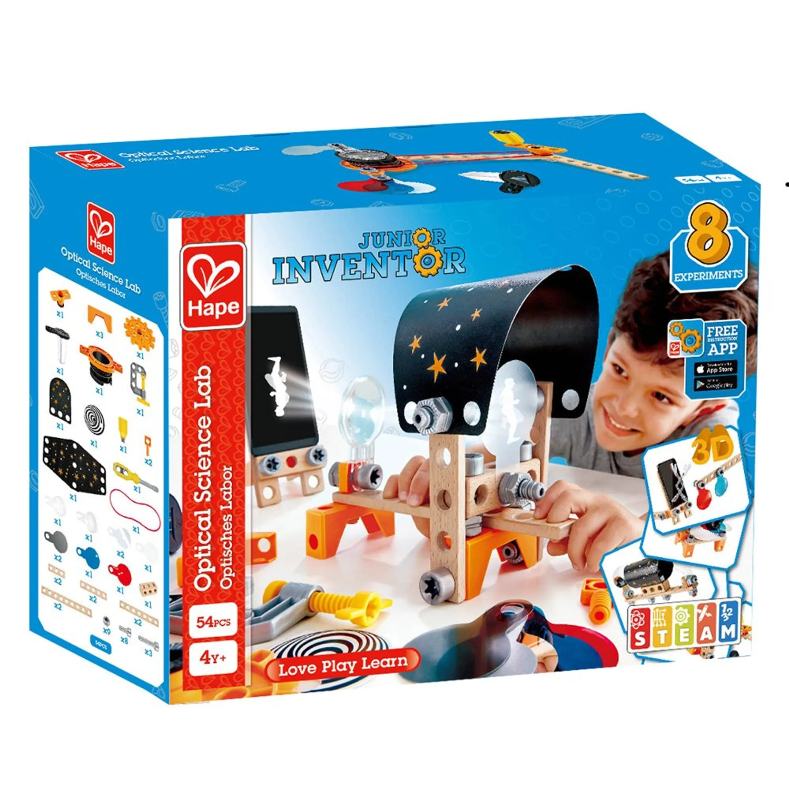 Hape Toys Optical Science Lab - 4 years+ 53 pieces