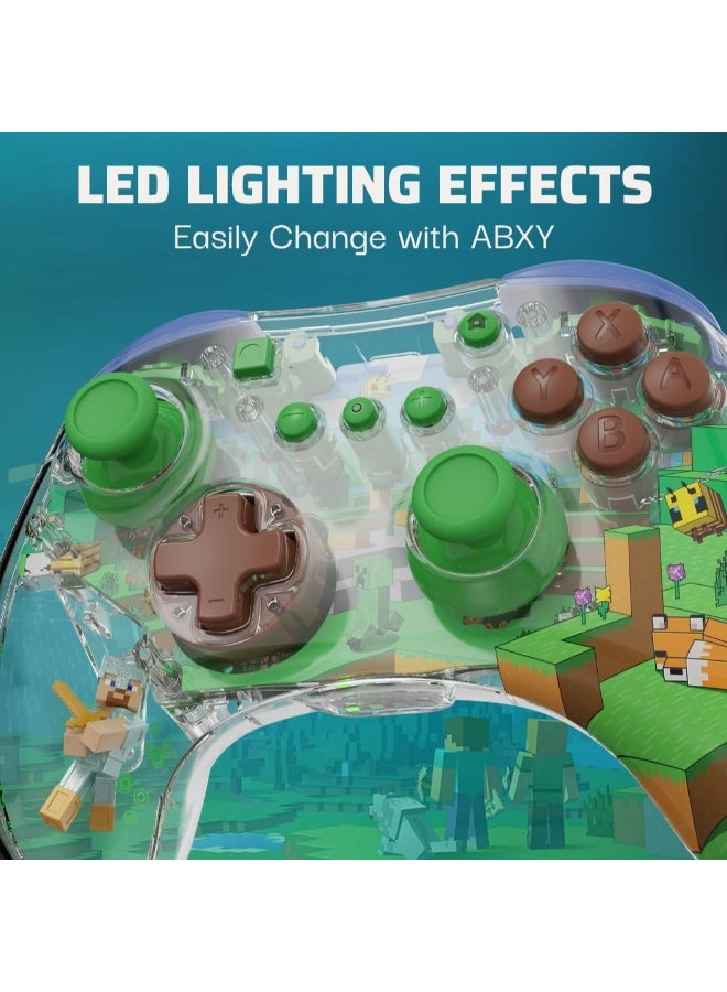 Nintendo Switch REALMz Minecraft Forest Biome Controller Green