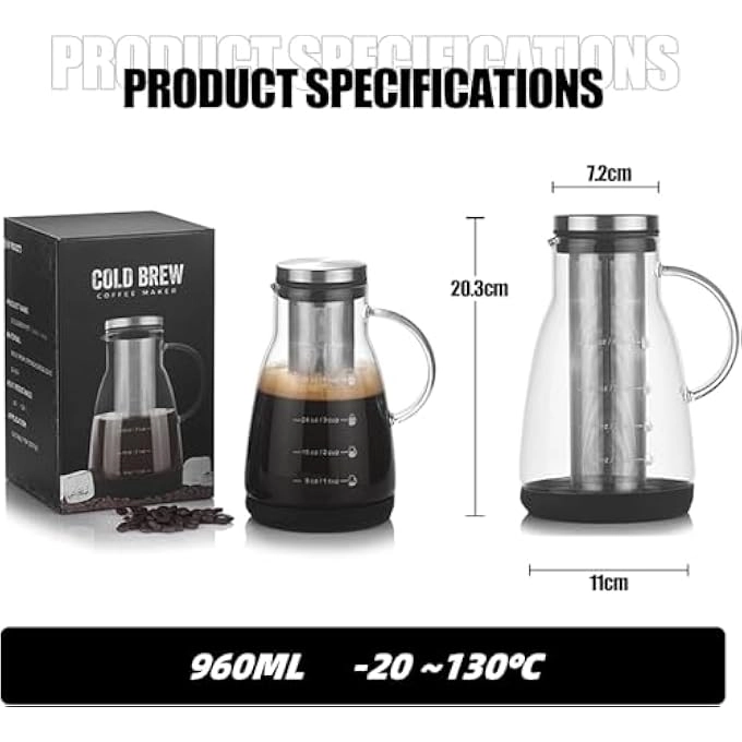 Cold Brew - 32 Oz Stainless Steel Filter