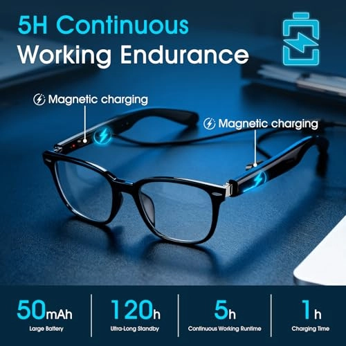 AI Translation Glasses - 140+ Languages Bluetooth Built-in Mic & Speaker