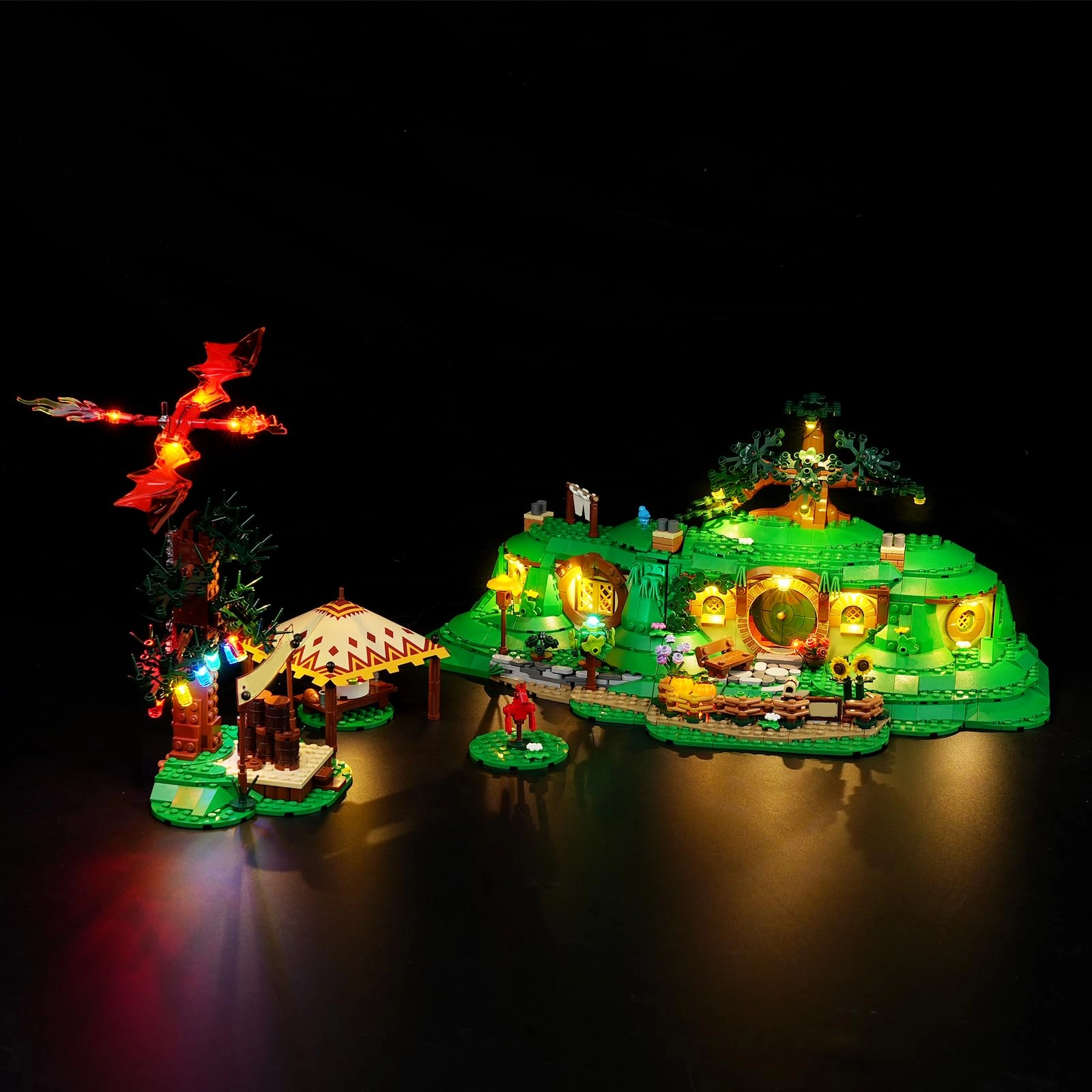 yingaikeji Light Kit for Lego The Lord of The Rings The Shire 10354 - Led