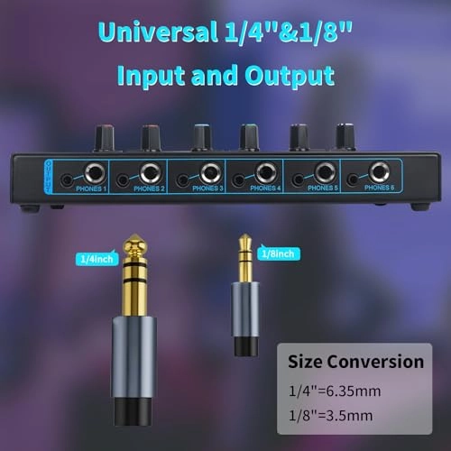 Headphone Amp Amplifier - 6-Channel