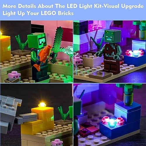 Light Kit for LEGO Minecraft Axolotl House 21247
