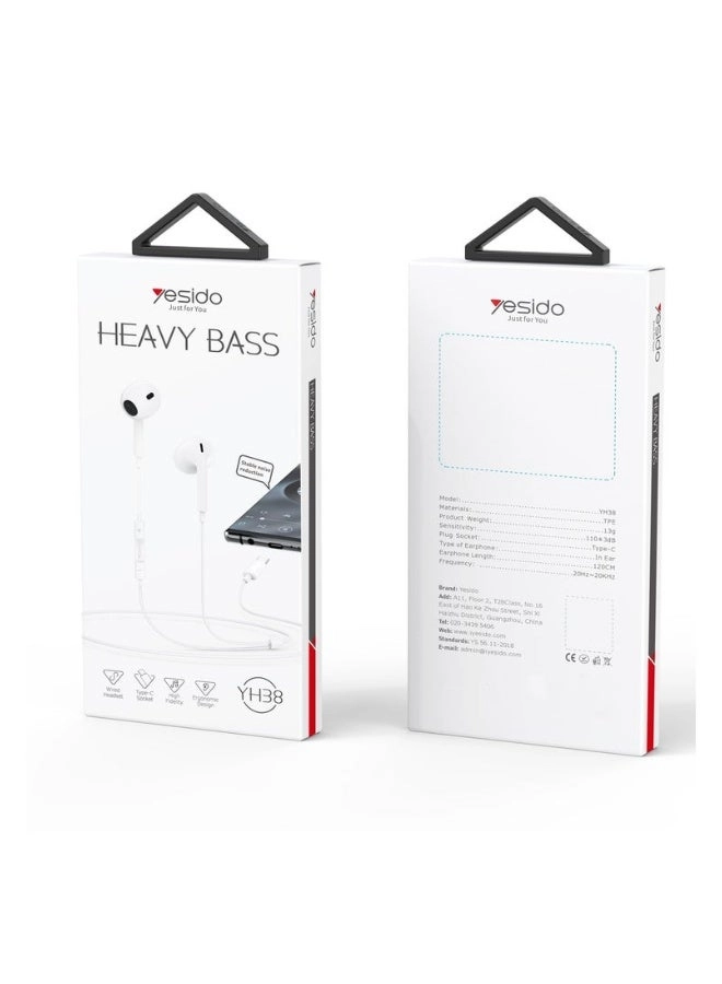 USB-C Headphones Wired Earbud