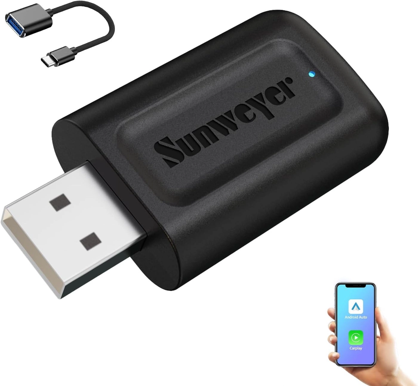 Sunweyer Wireless CarPlay & Android Auto Adapter