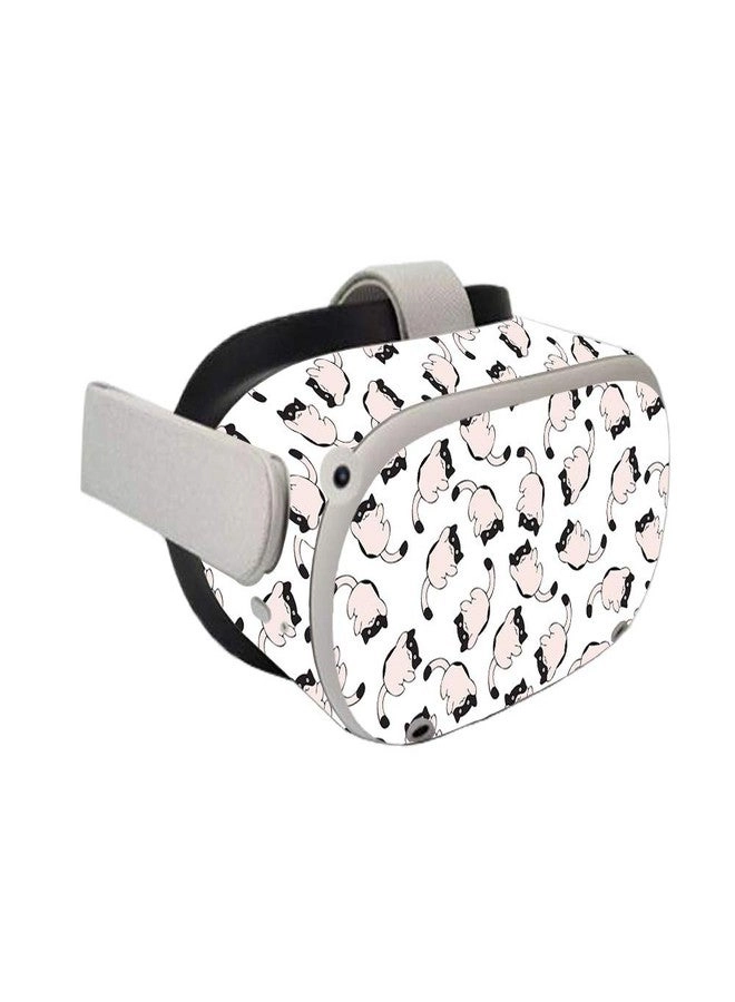 Skin Compatible with Oculus Quest 2 - Raining Cats Vinyl Decal