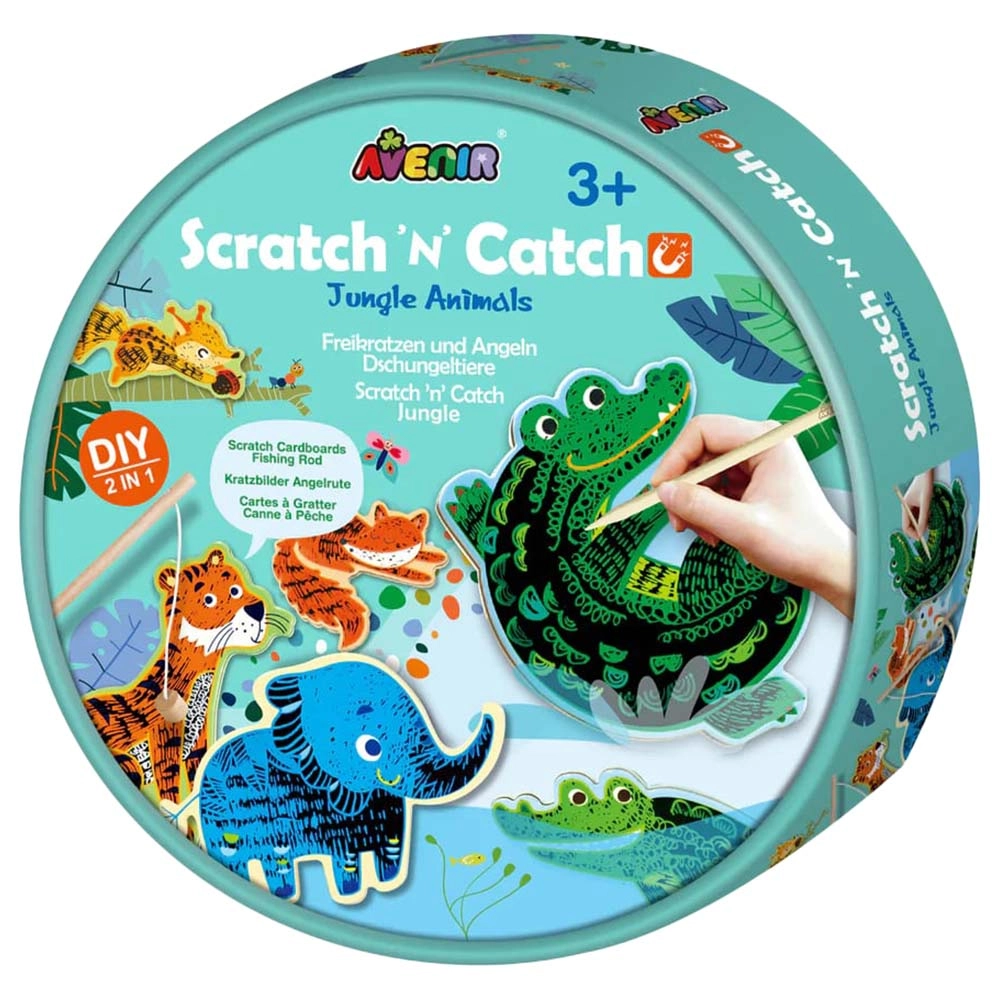 Avenir Scratch 'N' Catch Art - 14 piece(s) wooden scratch pen fishing rod