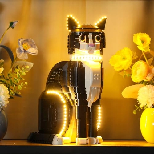 LED Light for LEGO Ideas Black and White Cat 21349
