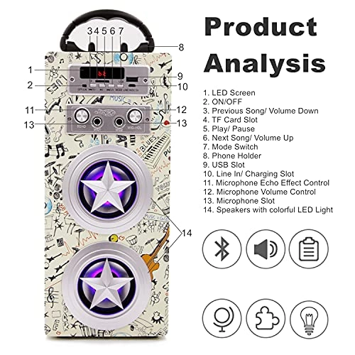 Kids Bluetooth Doodle Pattern Musical Toy