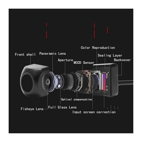 Reverse car rear view camera - Night vision Wired 720 x 540 pixels