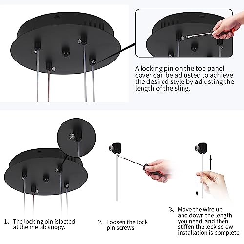 Double Ring Chandelier - Dimmable