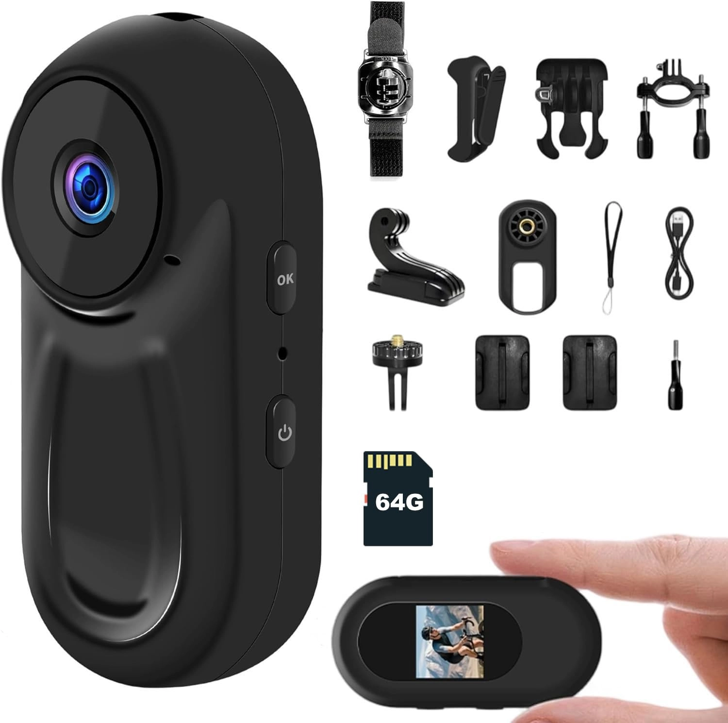 Zeerkeer Magnetic Mini Body Camera - 1080P