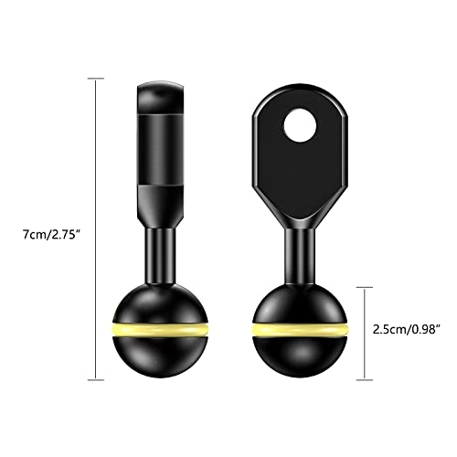 YS Head Adapter Arm - 1" Ball 2"/5.1cm Aluminum Alloy