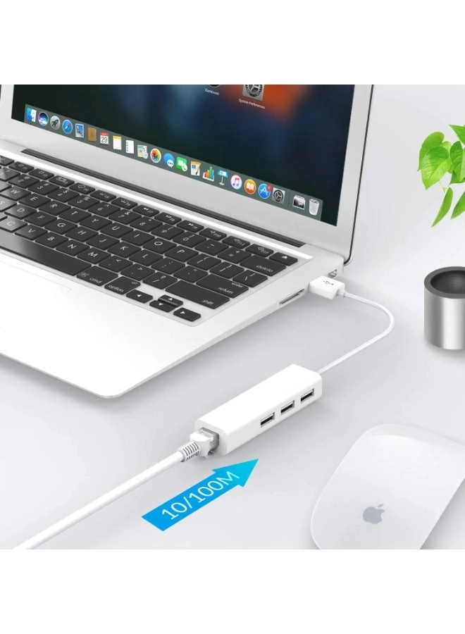 USB C to 3 USB 2.0 Ports Hub - Gigabit Ethernet 4K HDMI