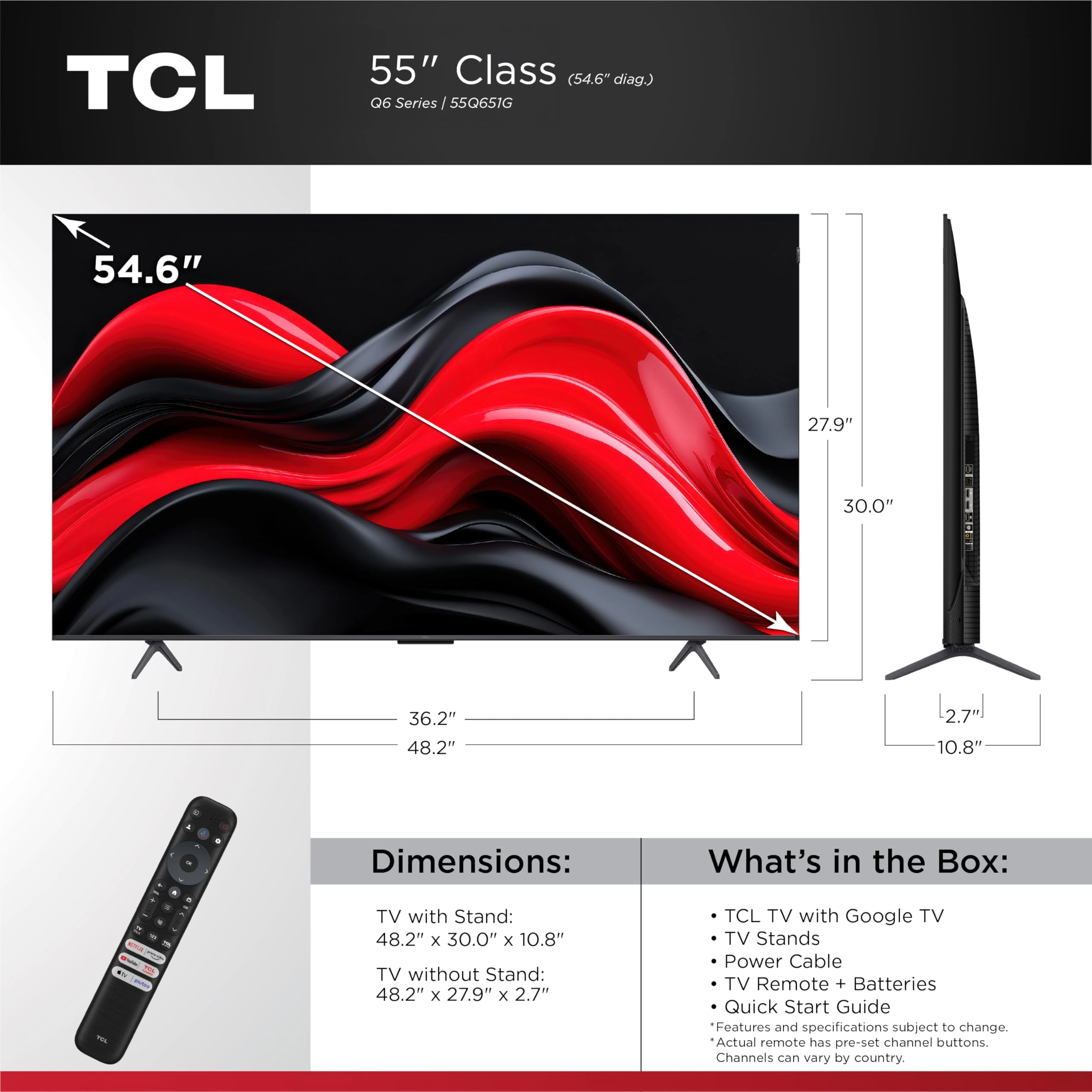 55Q651G - 55-Inch