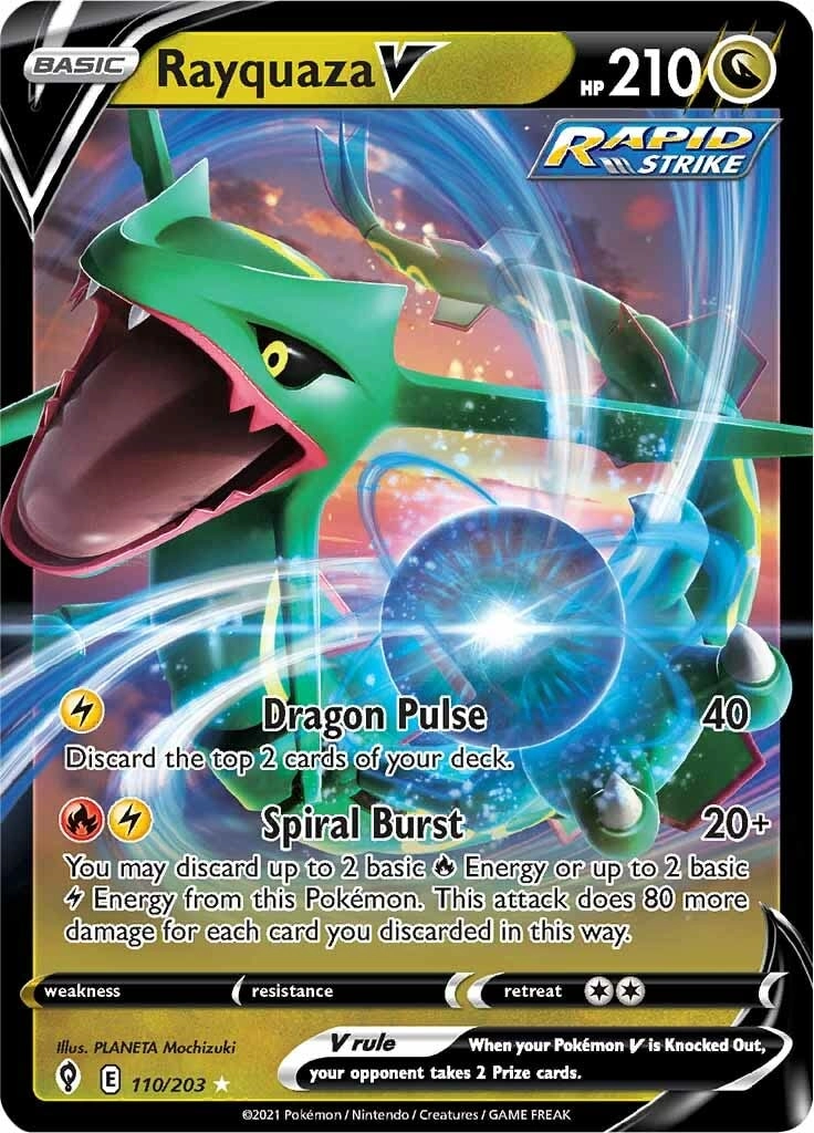 Pokemon USA, Inc. Rayquaza V 110/203 Evolving Skies