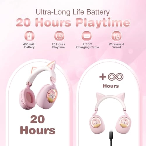 Cat Ear Kids Bluetooth Headphones Wireless Headphone