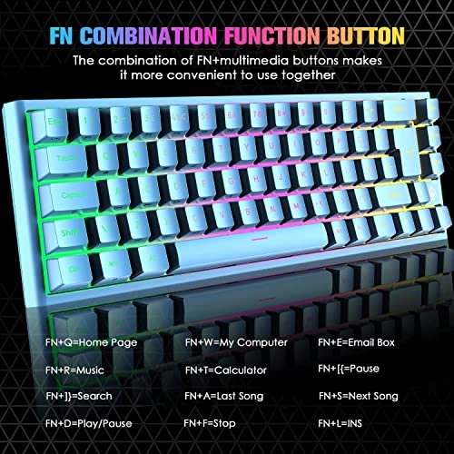 Mechanical Gaming Keyboard - 68 Keys Wired
