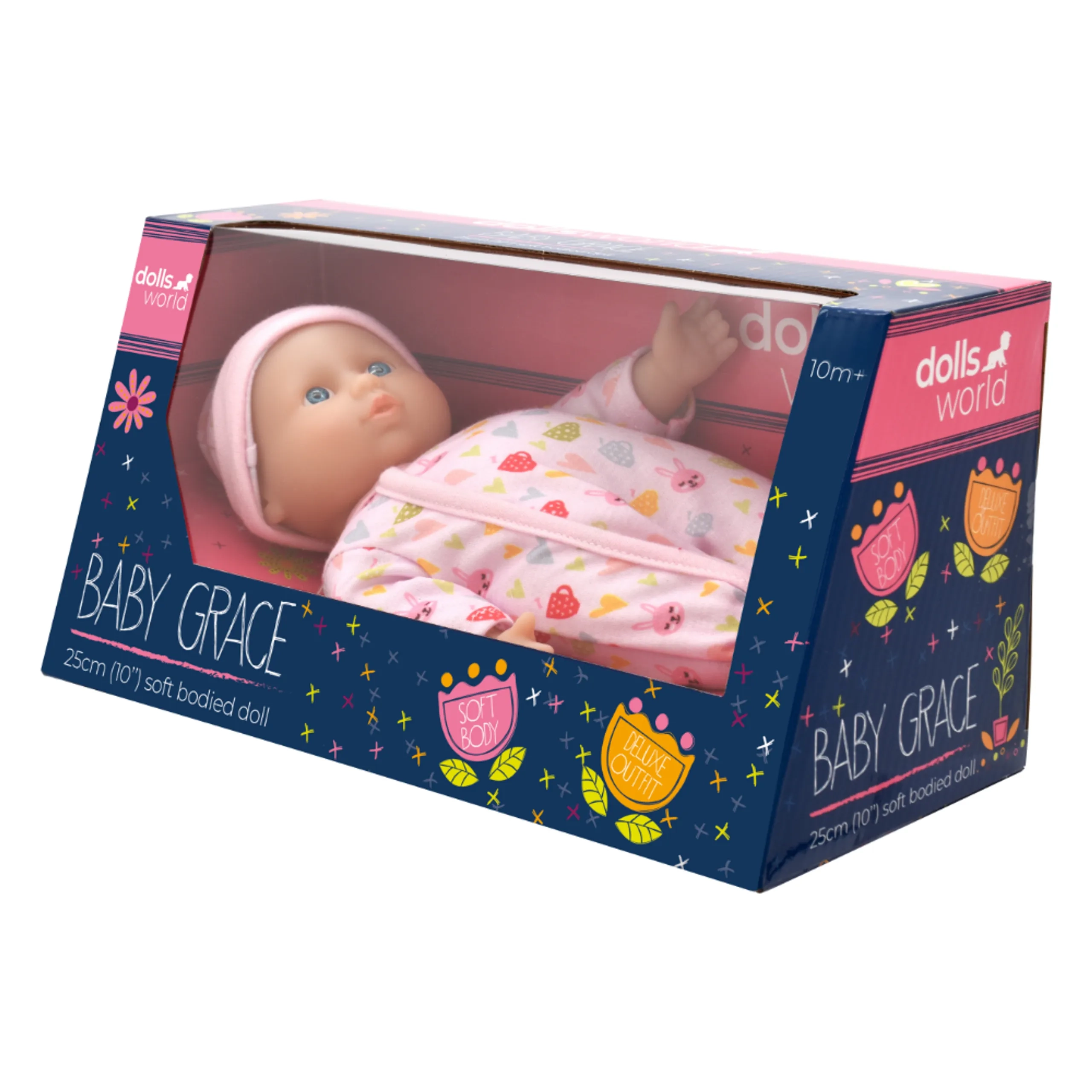 Baby Grace Soft Doll - 10-Inch Vinyl Limbs