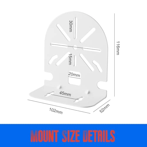 L Type Dome Wall Mounting Bracket - 116mm x 102mm x 52mm Solid Painted Metal