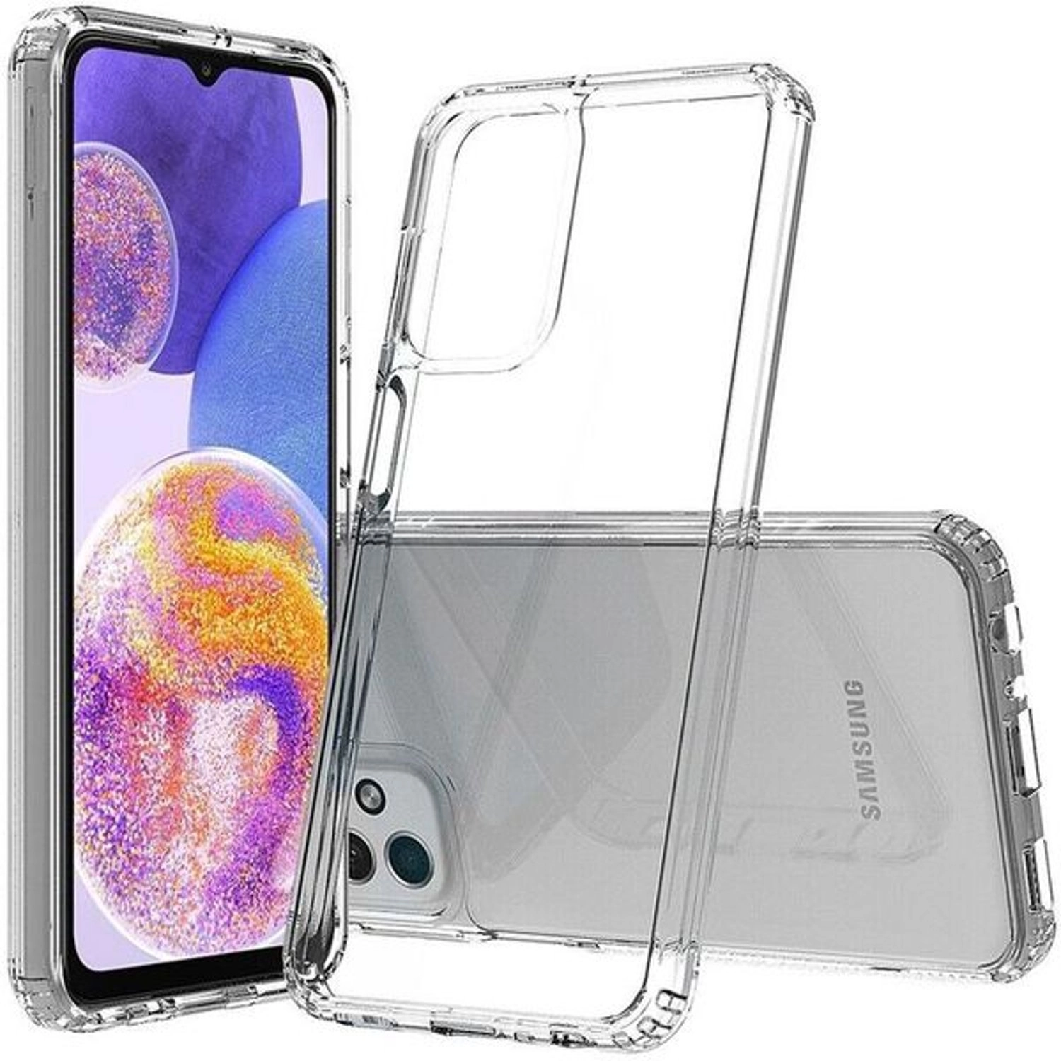 Clear Case With Screen Protector for Samsung A23