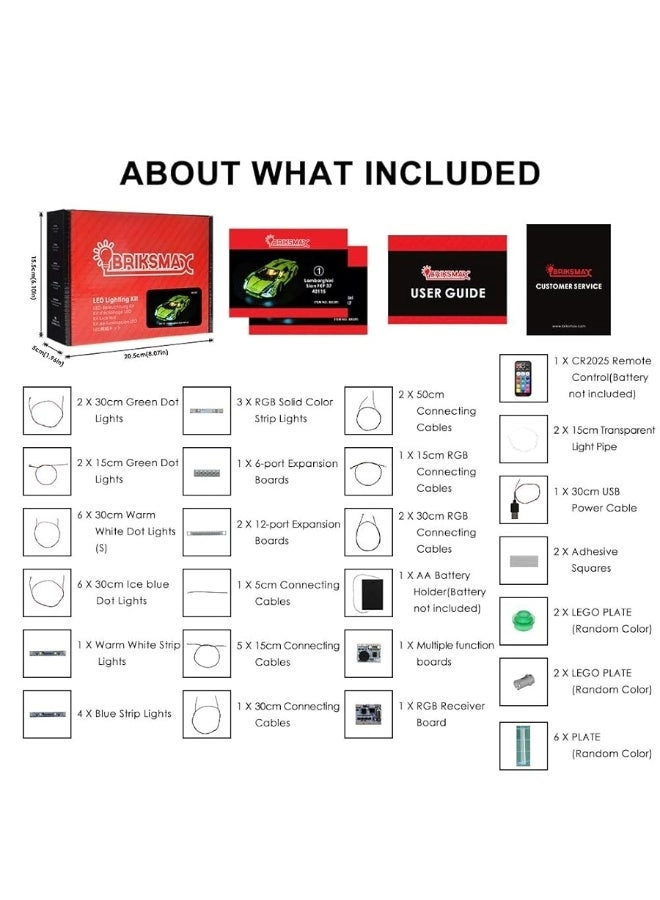 Led Lighting Kit for LEGO Technic Lamborghini Sián FKP 37 42115