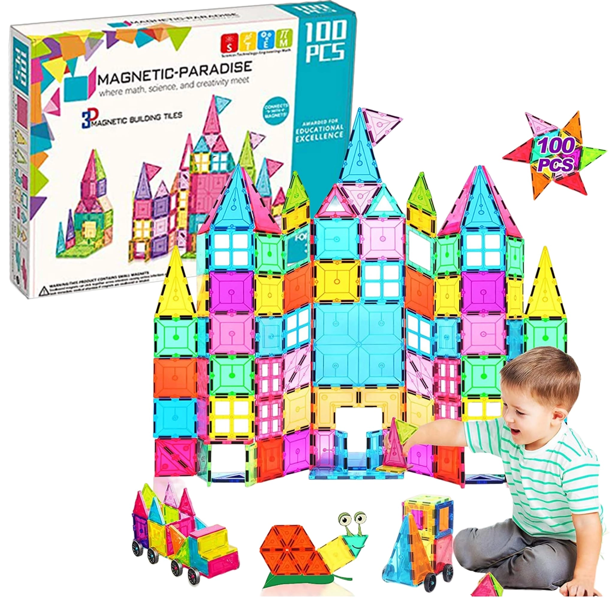 Cordova Magnetic Tiles - 100 pcs