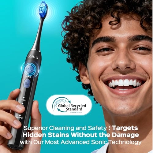 Sonic Electric Toothbrush - 5 Modes 3 Intensities Black