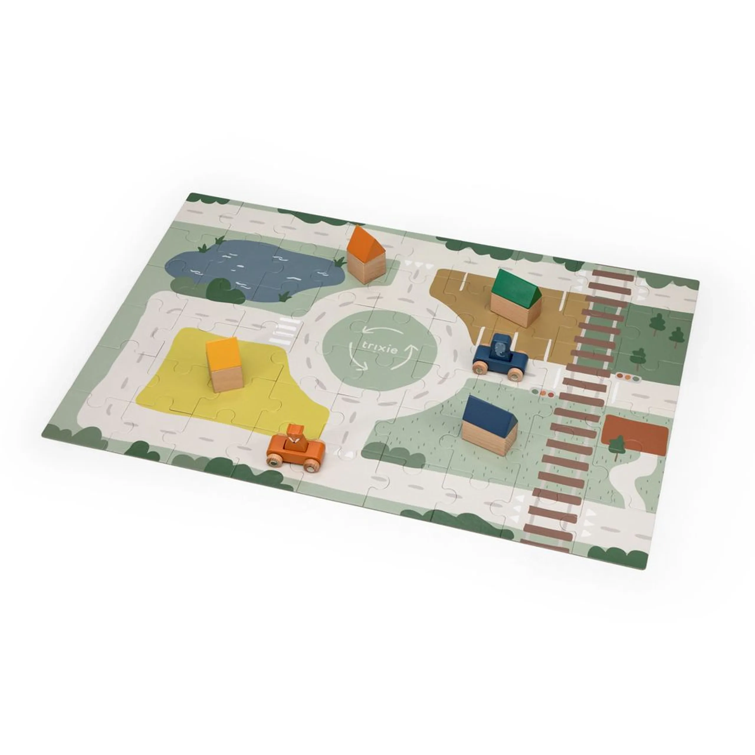 Wooden Road Puzzle - Suitable for 24 months and above